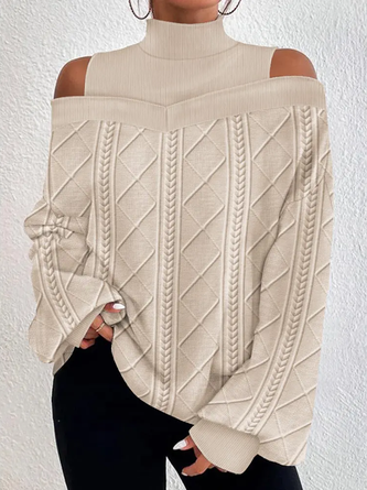Casual Plain Loose Sweatshirt