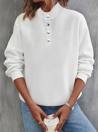 Women’s Simple Stand Collar Sweatshirt