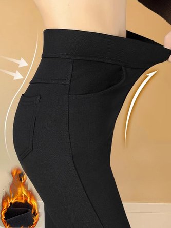 Casual Plain Fleece Legging