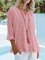 Round Neckline 3/4 Sleeves Broderie Blouse