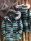 Blue Cotton Casual Coats