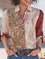 Casual Paisley Cotton Blouse