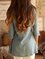 Sky Blue Casual Shift Blouse