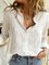 Botton Down Blouse Shift Cotton-Blend Shirt