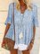 Casual Floral Cotton Tops