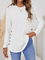 Women Casual White Button-Accent Long-Sleeve Tunic