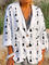 Long Sleeve Cotton Shawl Collar Blazer