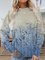 Round neck long sleeve Vintage flower field sweater T-shirt