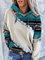 Tribal Pattern Cotton Blends Sweatshirts