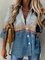Ombre Vacation Buttoned Shirts & Tops