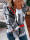 Loosen Lapel Geometric Casual Shirts & Tops