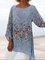 Loosen Crew Neck Floral Shirts & Tops