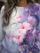 Round Neck Floral Casual Sweatshirt