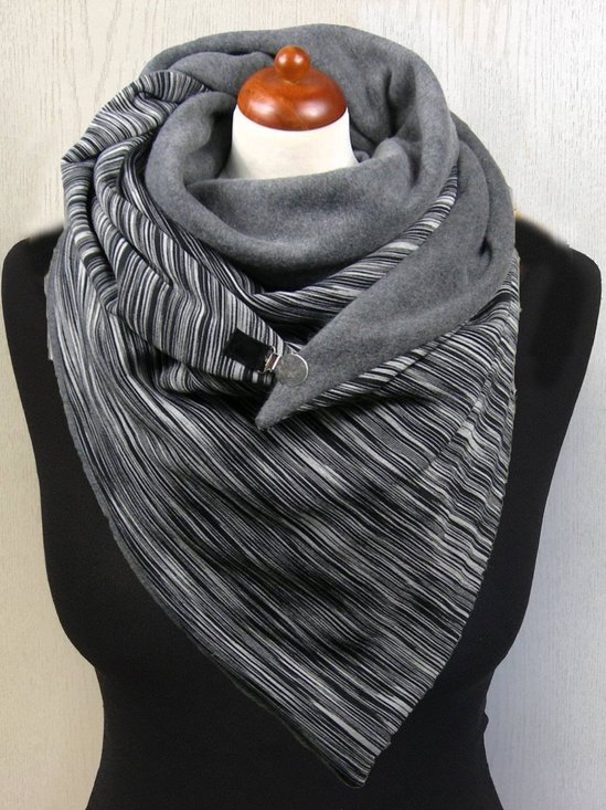 Grey Casual Cotton Scarves