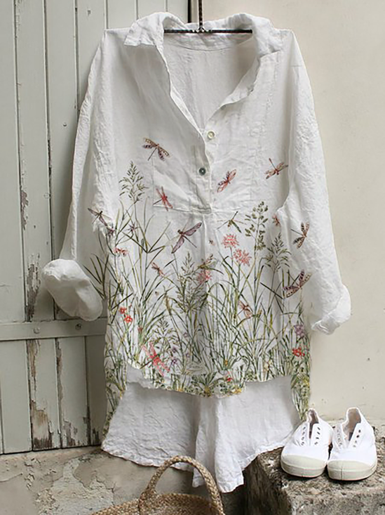 Long Sleeve Floral Blouse