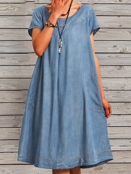 Casual Denim A-Line Women Dress