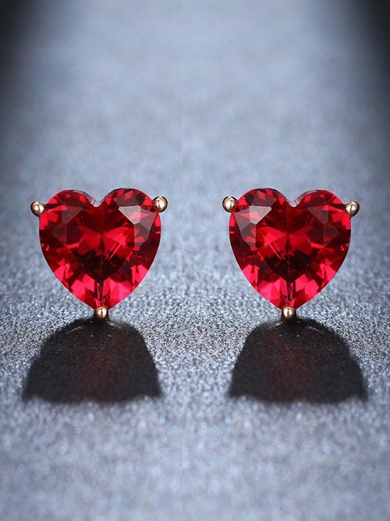 Love Zircon Crystal Earrings