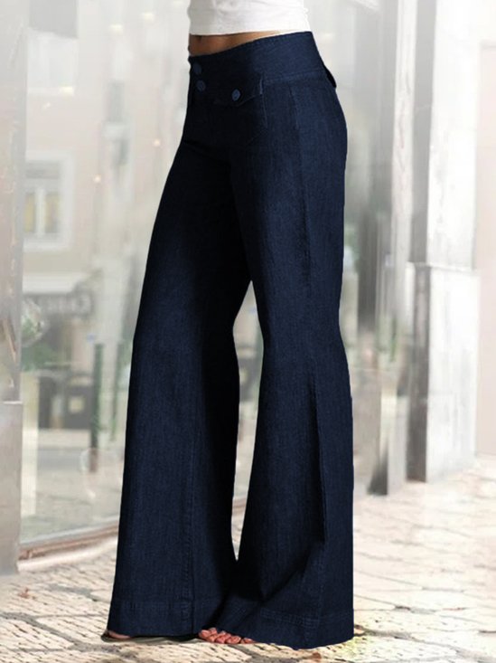 Loose Plain Casual Casual Pants