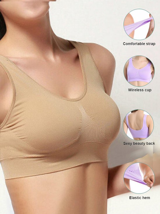 Breathable Comfort High Elasticity Seamless Tank Style Sports  Bra & Bralette