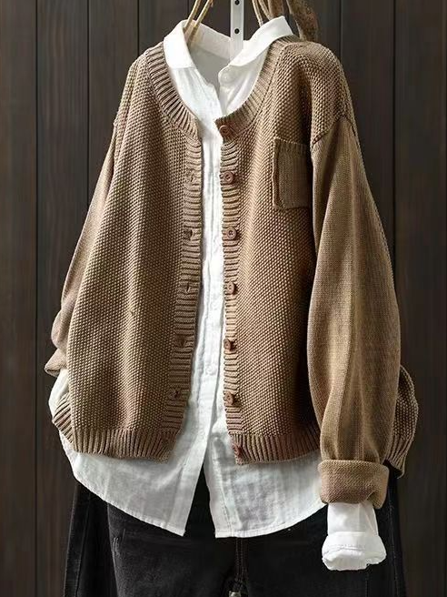 Casual Wool/Knitting Regular Fit Crew Neck Sweater