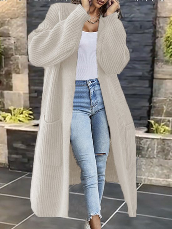 Plain Wool/Knitting Casual Others Cardigan