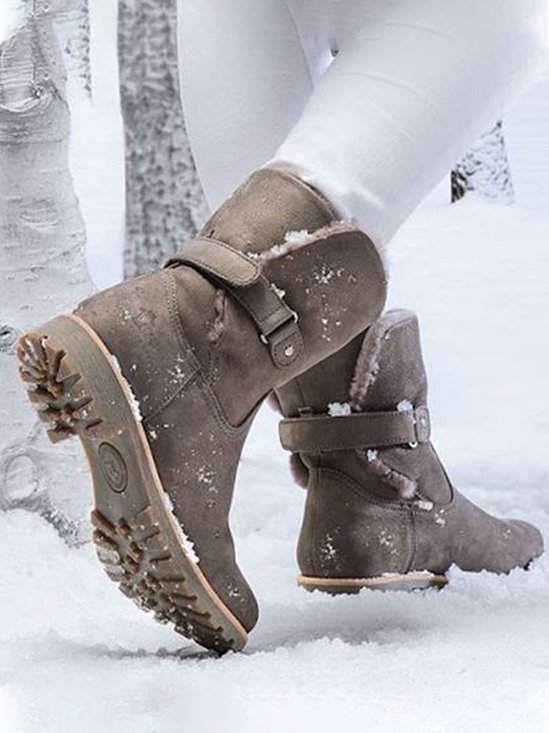 Plain Casual Autumn Chelsea Boots