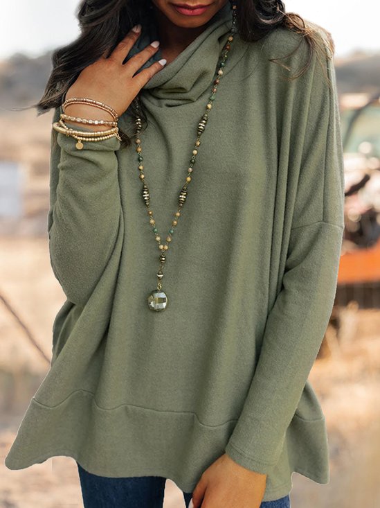 Turtleneck Casual Loose Shirt