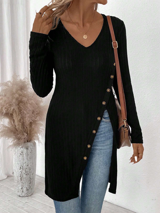 Casual Loose V Neck Shirt