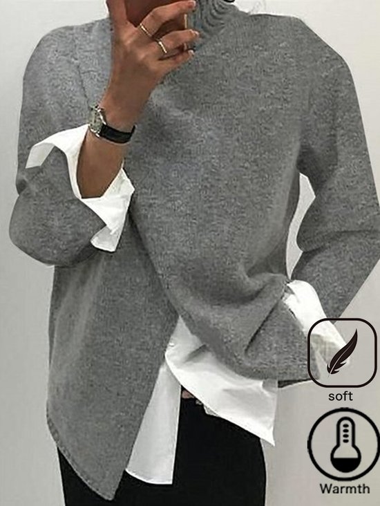 Casual Loose Turtleneck Yarn/Wool Yarn Sweater