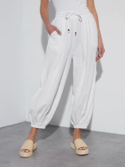 Loose Plain Cotton Simple Linen Style Pants