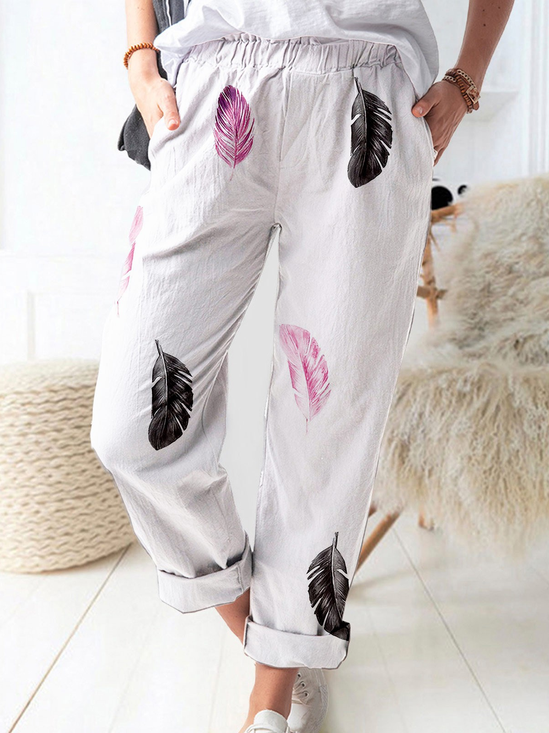 Casual Loose Feather Pants