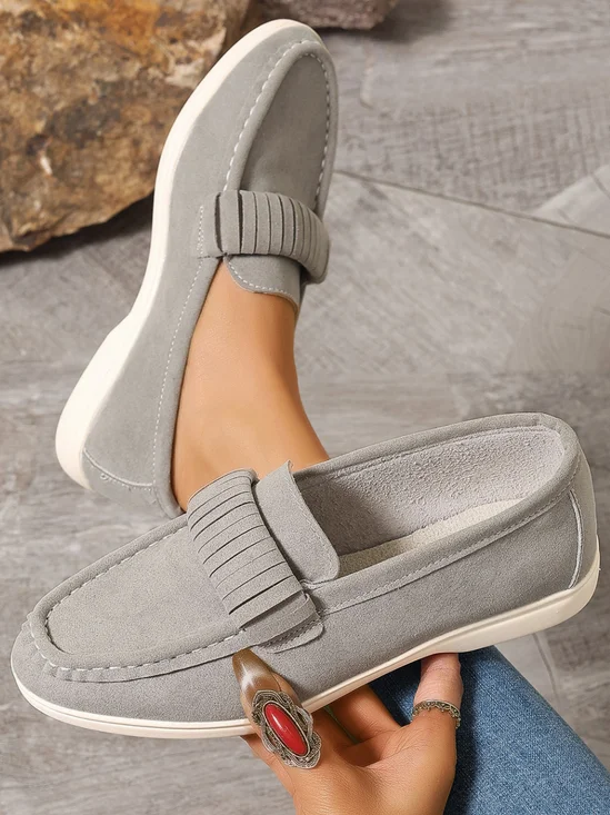 Casual Faux Suede All Season Shallow Shoes