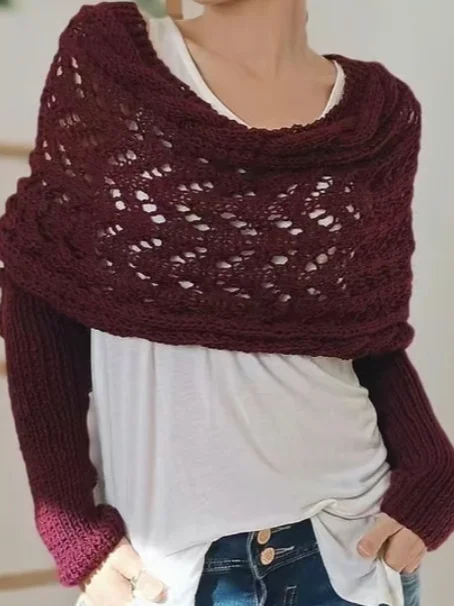 Shawl Regular Fit Vintage Acrylic Sweater