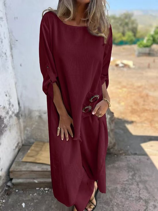 Casual Crew Neck Two-Piece Set