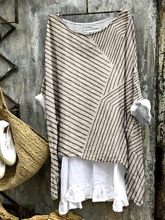 Floral Crew Neck Casual Regular Fit Shirt