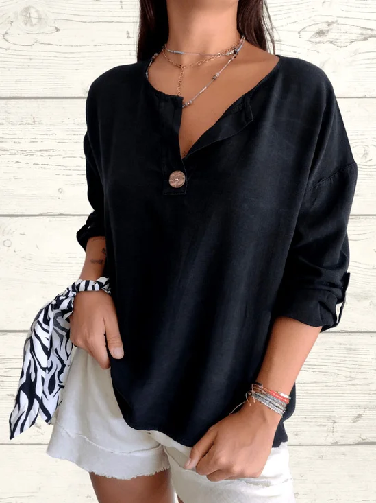 Casual V Neck Shirt