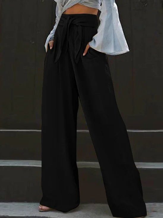 Urban Plain Wide Leg Pants
