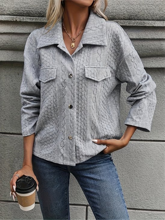 Urban Loose Buckle Shawl Collar Jacket
