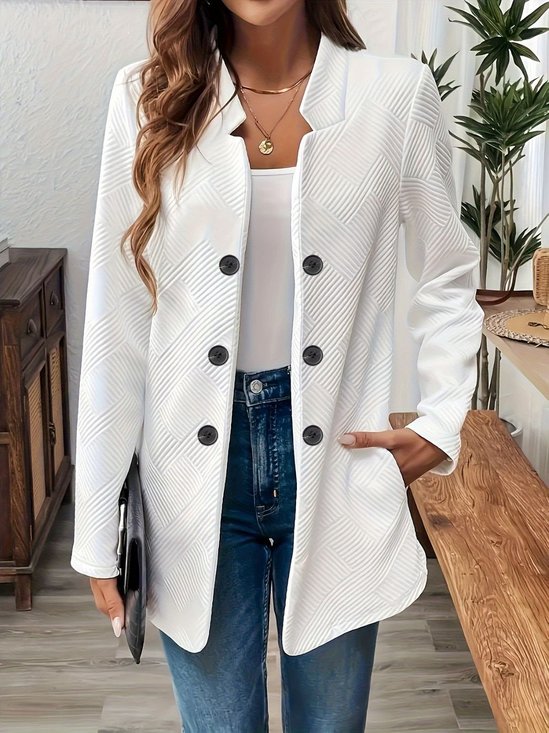 Simple Regular Fit Plain Blazer