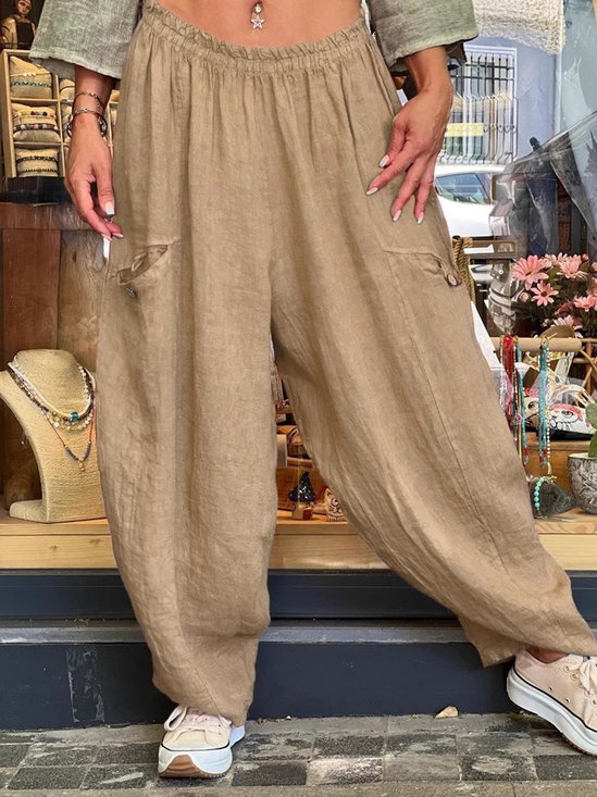 Casual Plain Slim Taper Pants