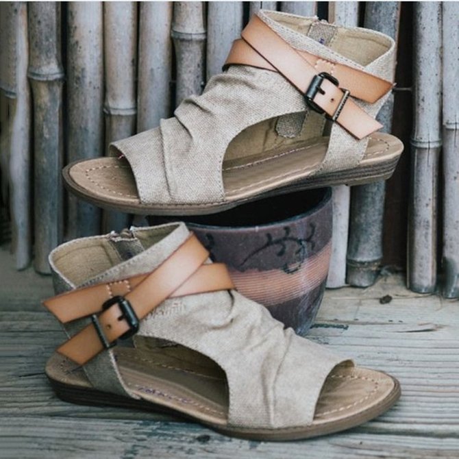 Summer Adjustable Buckle Shoes
