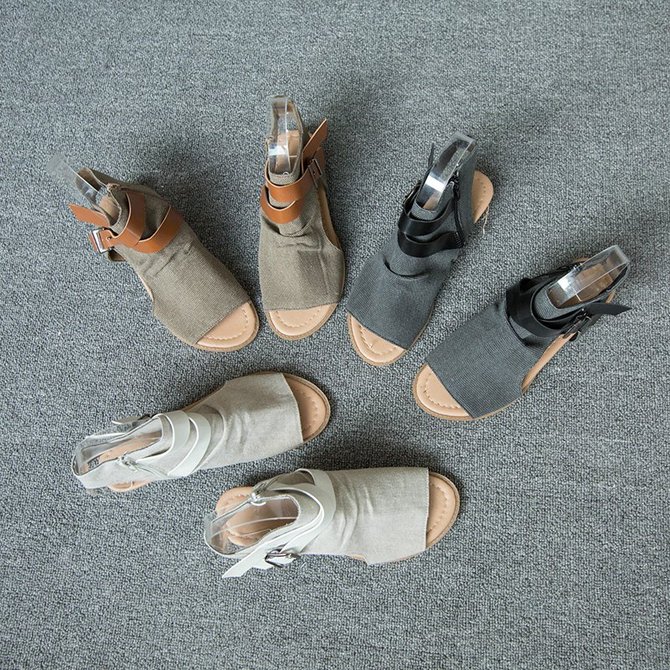 Summer Adjustable Buckle Shoes