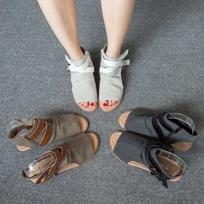Summer Adjustable Buckle Shoes
