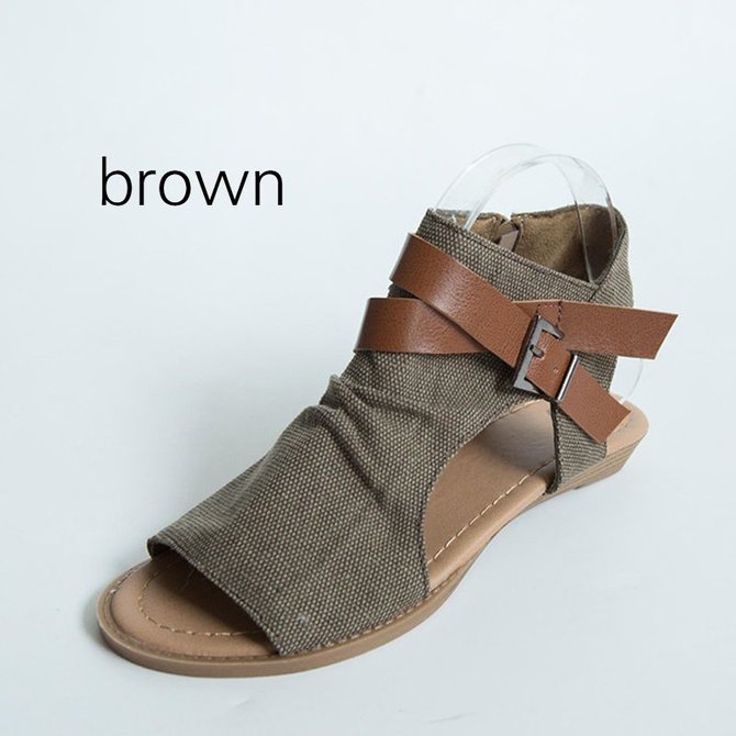 Summer Adjustable Buckle Shoes