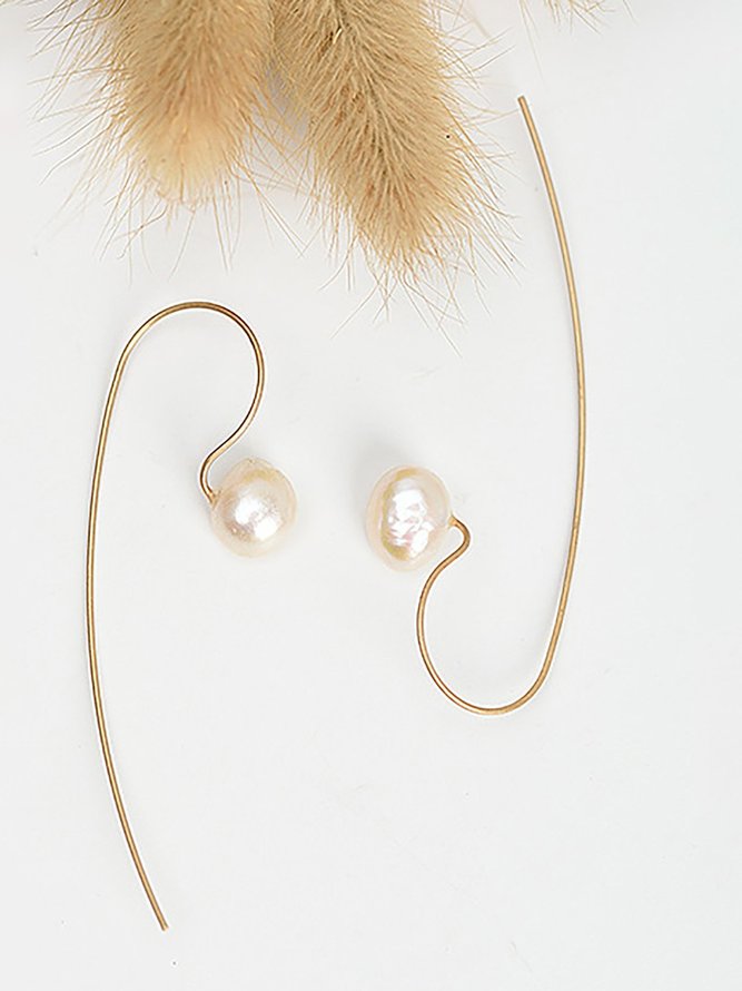 Womens Pear Vintage Simple Earrings