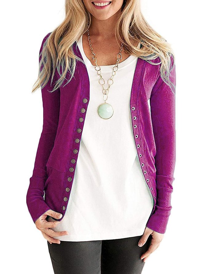 Pink Polyester Solid Casual Sweater