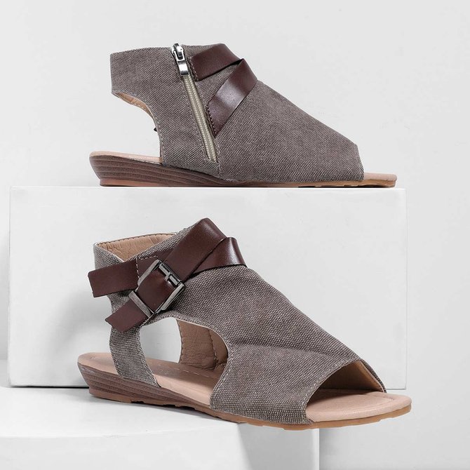 Summer Adjustable Buckle Shoes