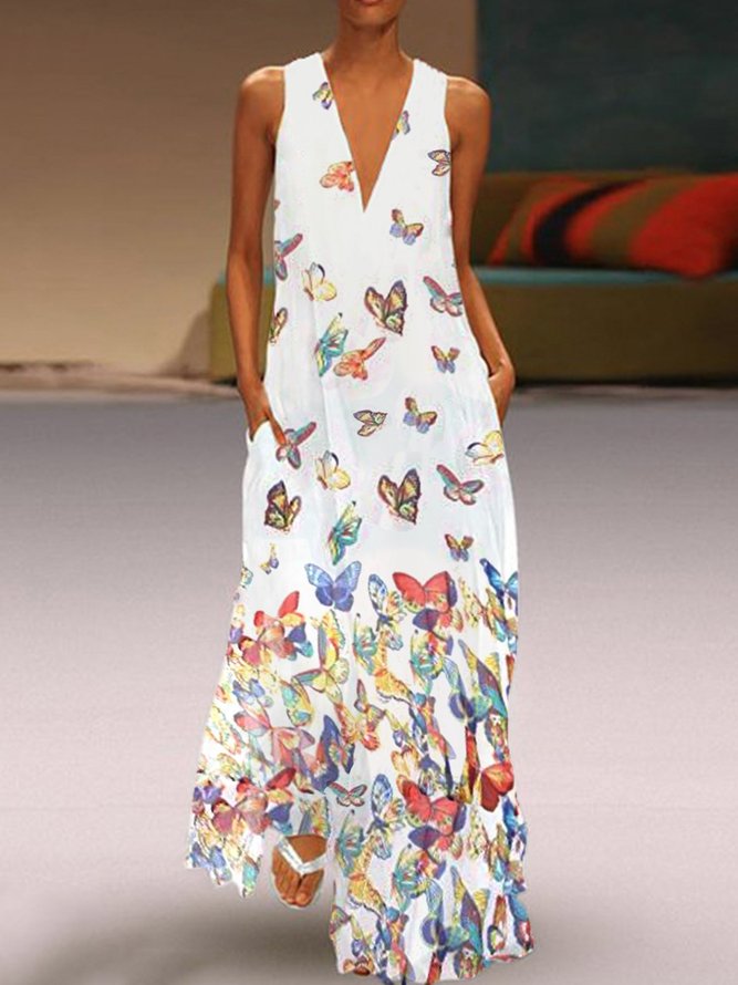 maxi butterfly dress