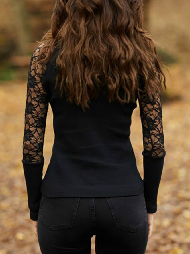 Black Cotton Holiday Top