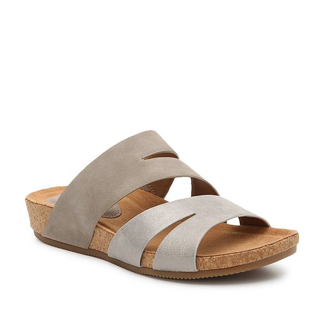 Pi Clue Artificial Leather Block Heel Slipper